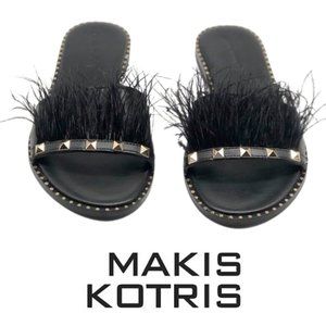 🇬🇷 MAKIS KOTRIS Leather flip flops